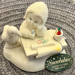 Snowbabies (Color Outside The Lines) Dept 56 Retired Collectible Figurine Bisque